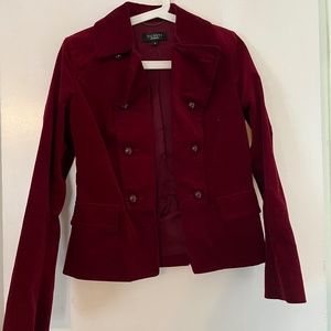 Talbots Burgundy Velvet Jacket